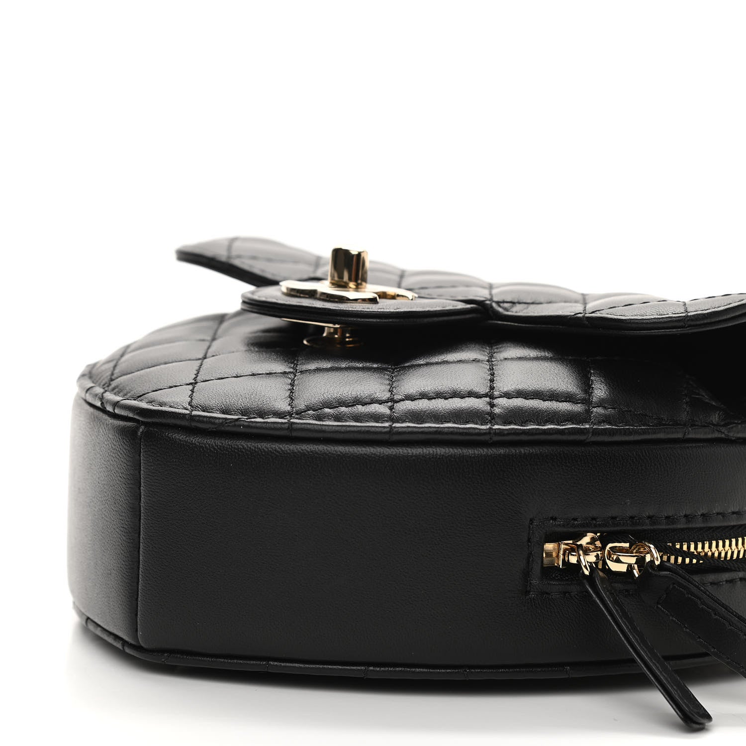 Chanel Lambskin Quilted CC In Love Heart Bag Black 10 of 11