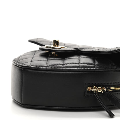 Chanel Lambskin Quilted CC In Love Heart Bag Black 10 of 11