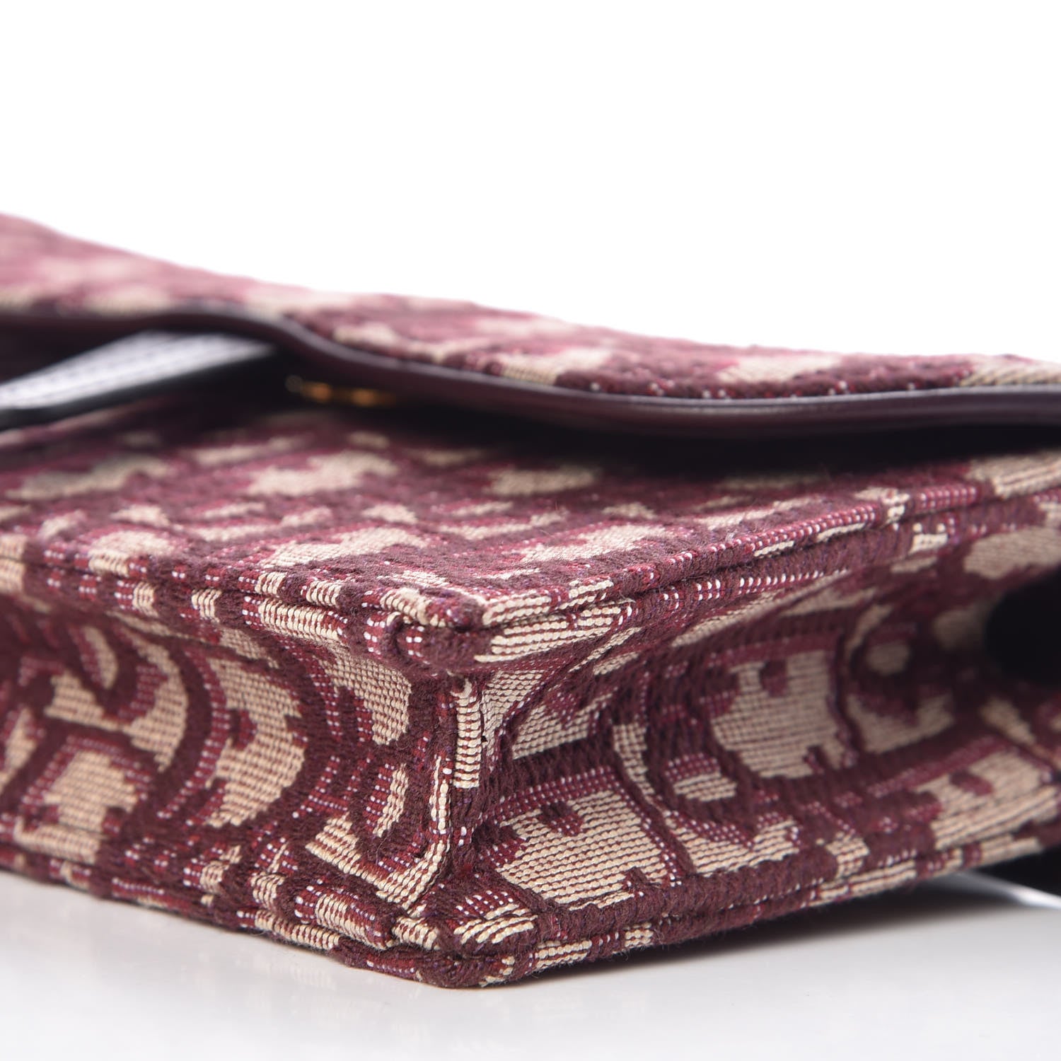 Christian Dior Oblique Saddle Belt Bag Bordeaux 8 of 9