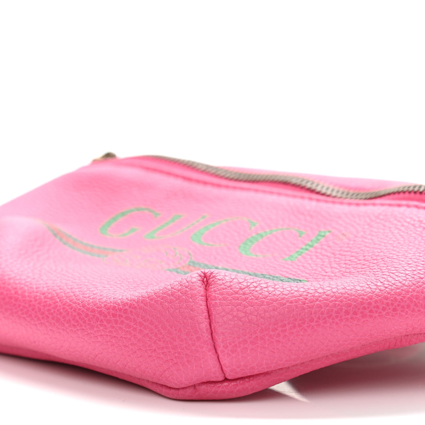 Grained Calfskin Small Logo Belt Bag Box Pink Green