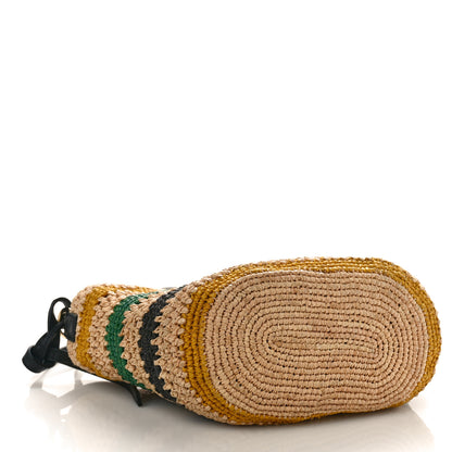 Loewe Calfskin Raffia Paulas Ibiza Pochette Bag Beige Multicolor 4 of 8