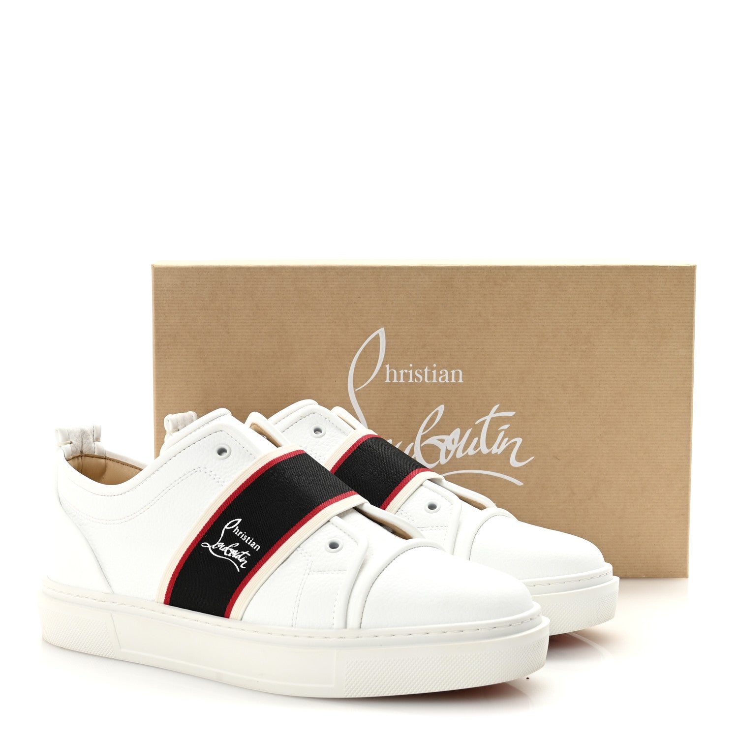 Christian Louboutin Calfskin Mens Adolescenza Flat Sneakers 43.5 White 9 of 9