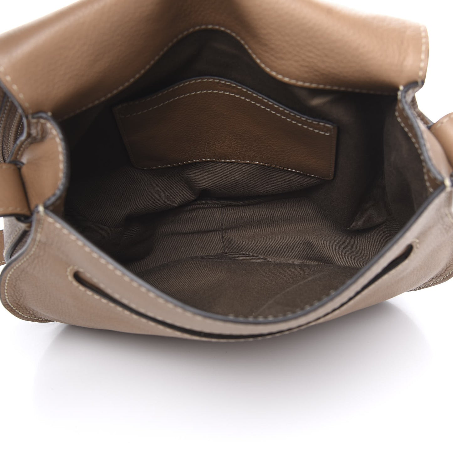 Calfskin Medium Marcie Round Crossbody Bag Nut