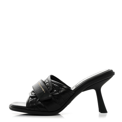 Christian Dior Calfskin Cannage Quilted Dio(r)evolution 80mm Slide Sandals 39 Black 1 of 8