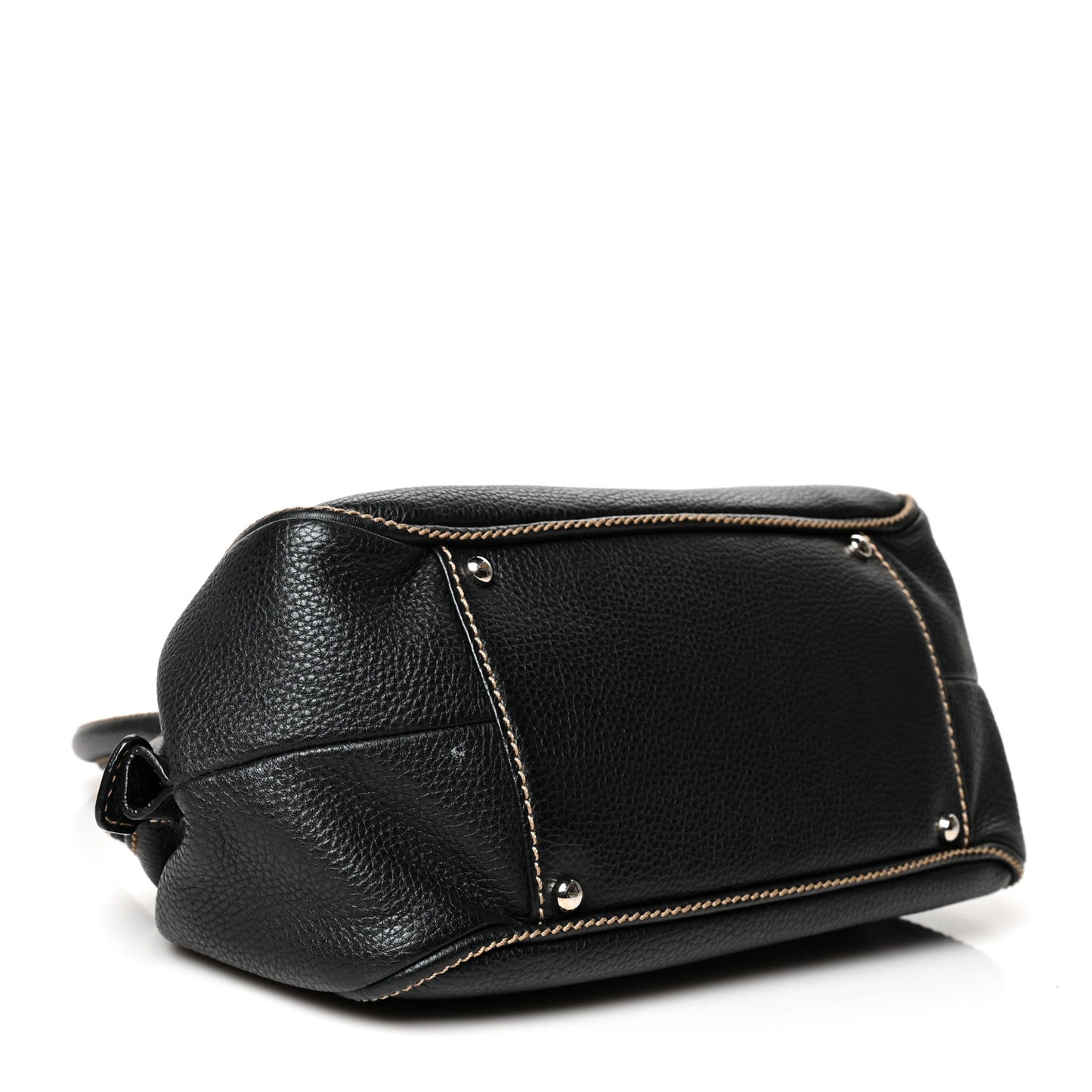 Calfskin Small Tassel Bowler Black