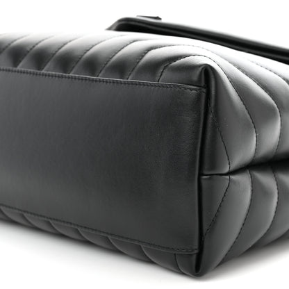 Saint Laurent Calfskin Y Quilted Monogram Monochrome Medium Loulou Chain Satchel Black 10 of 11