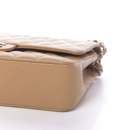 Chanel Caviar Quilted Medium Double Flap Beige 9 of 11