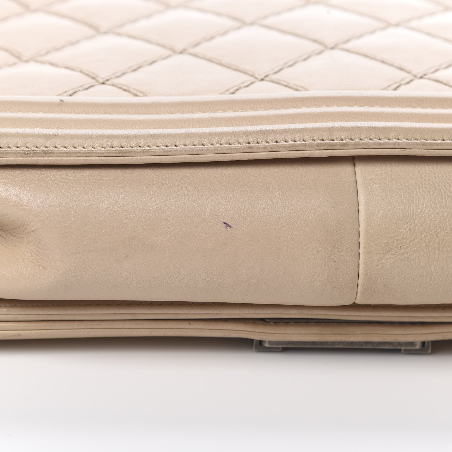 Chanel Calfskin Double Stitch Large Boy Flap Beige 18 of 21