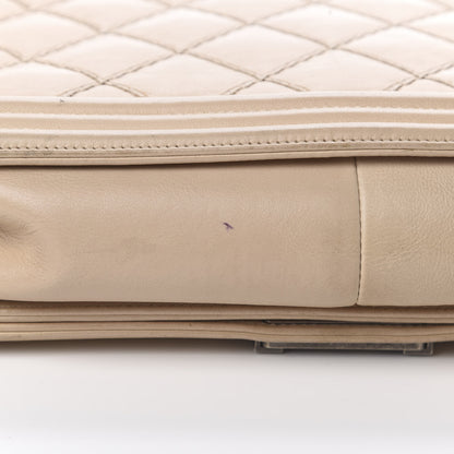Chanel Calfskin Double Stitch Large Boy Flap Beige 18 of 21