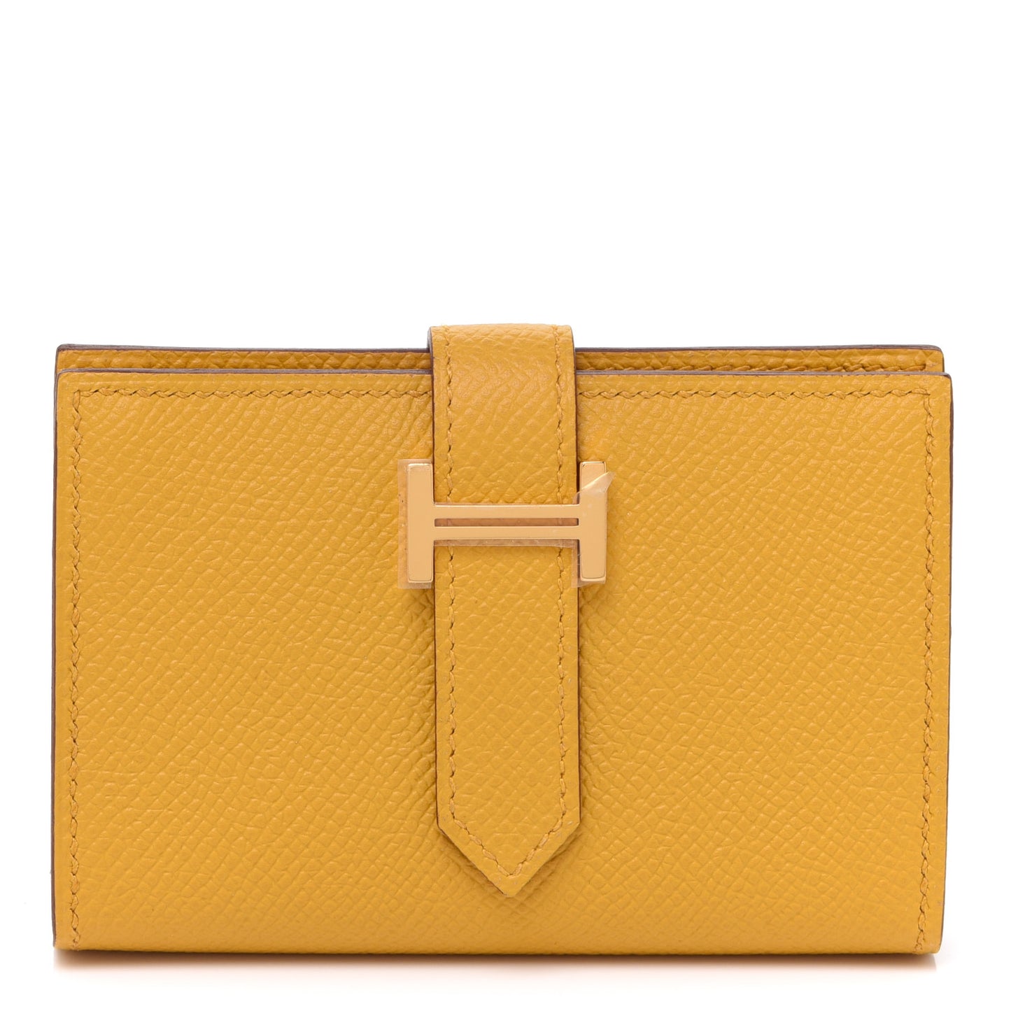 Epsom Bearn Card Holder Wallet Jaune Ambre