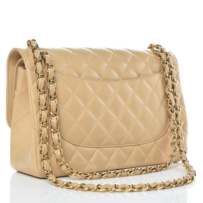 Chanel Caviar Quilted Jumbo Double Flap Beige Clair 3 of 13
