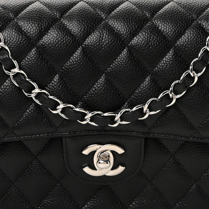 Chanel Caviar Quilted Medium Double Flap Black 8 of 10