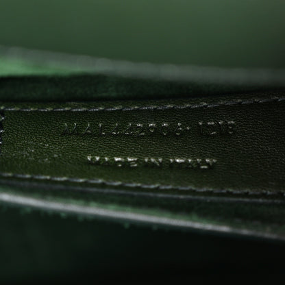Saint Laurent Smooth Calfskin Medium Monogram Sunset Satchel Vert Kaki 7 of 10
