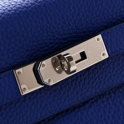 Hermes Taurillon Clemence Kelly Retourne 32 Bleu Electrique 12 of 14