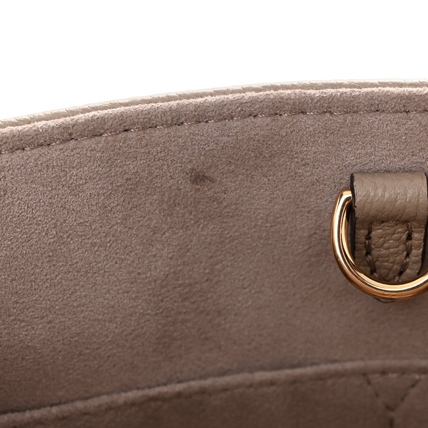 LOUIS VUITTON Empreinte Monogram Giant Onthego PM Tourterelle Crème