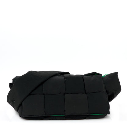 Bottega Veneta Nylon Intrecciato Padded Tech Cassette Bag Black Green 1 of 11
