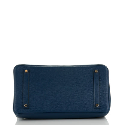 Hermes Taurillon Clemence Birkin 35 Bleu Saphir 6 of 24