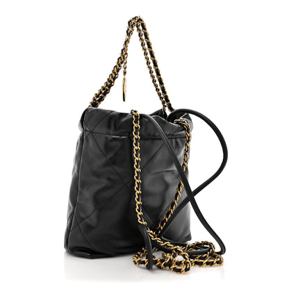 Chanel Shiny Calfskin Quilted Mini Chanel 22 Black 3 of 11