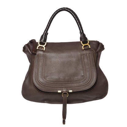 Chloe Calfskin Large Marcie Satchel Truffle 1 of 10