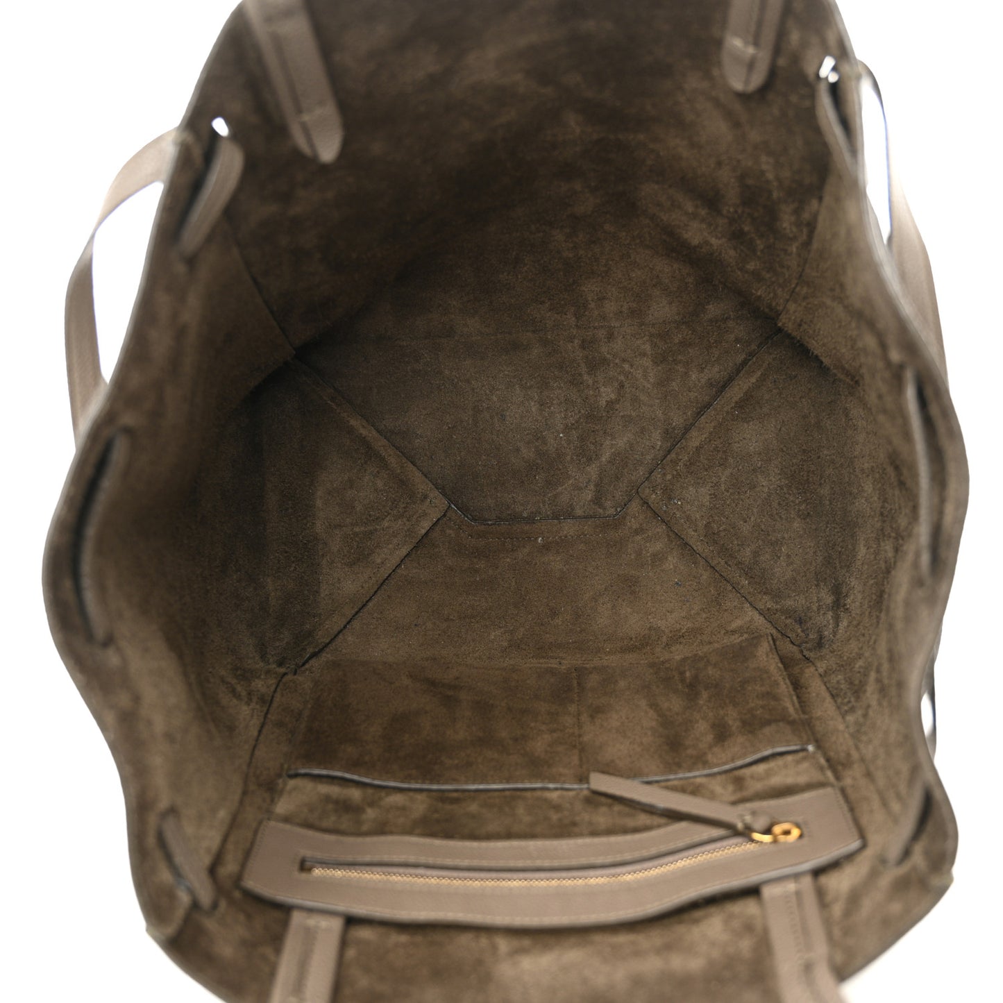 Soft Grained Calfskin Small Belt Cabas Phantom Taupe