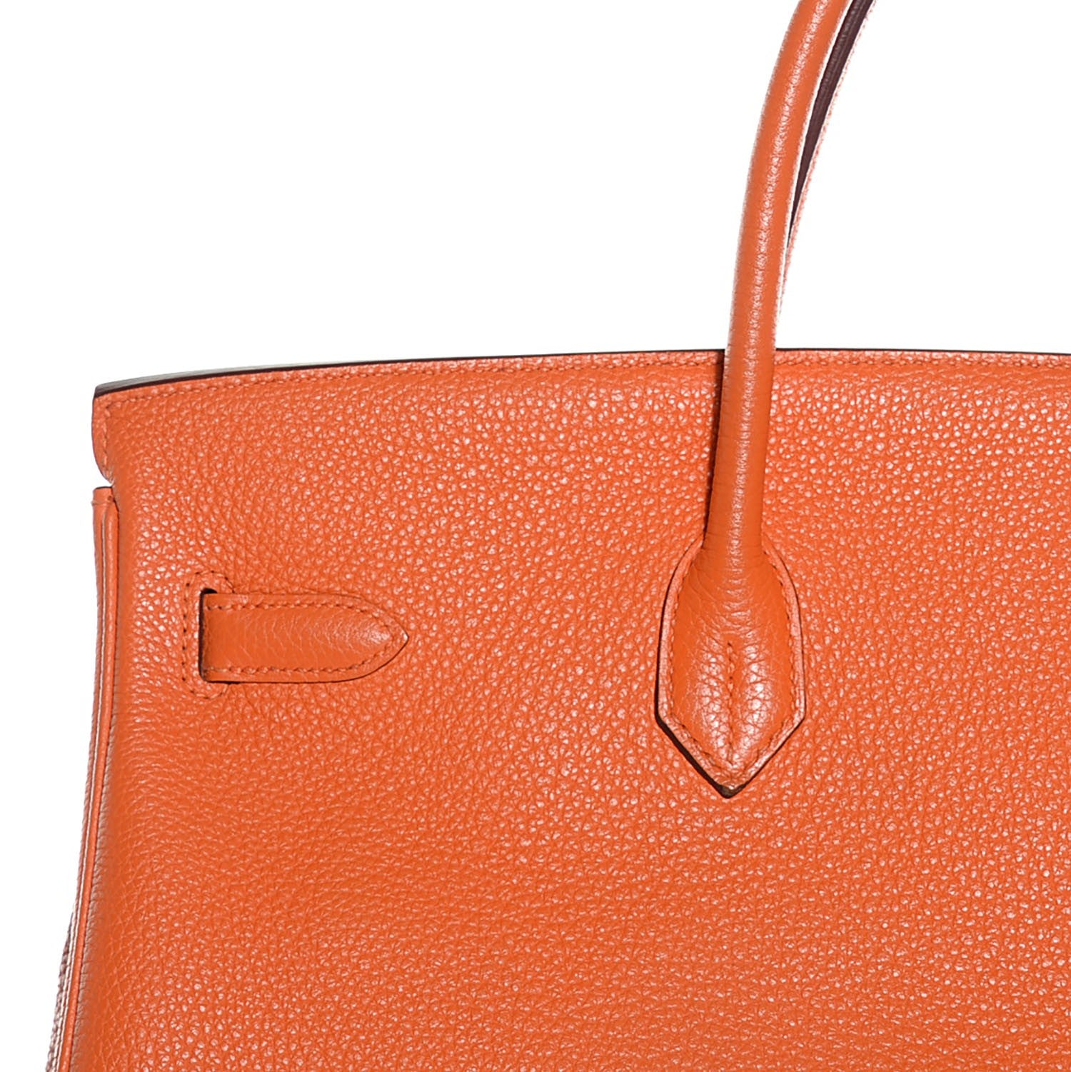 Hermes Taurillon Clemence Birkin 40 Orange 22 of 23