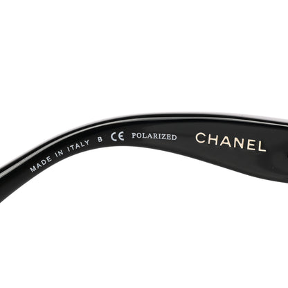 Chanel Acetate Metal Polarized Chain Square Sunglasses 5305 Black 5 of 8