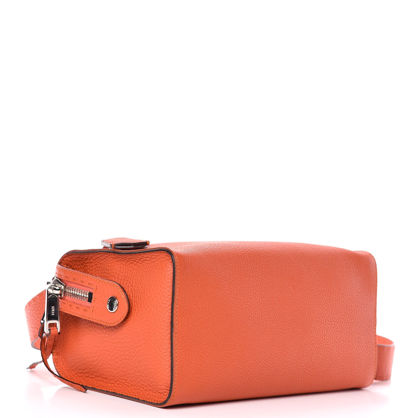 Calfskin Romano Selleria Lei Boston Tote Dark Orange