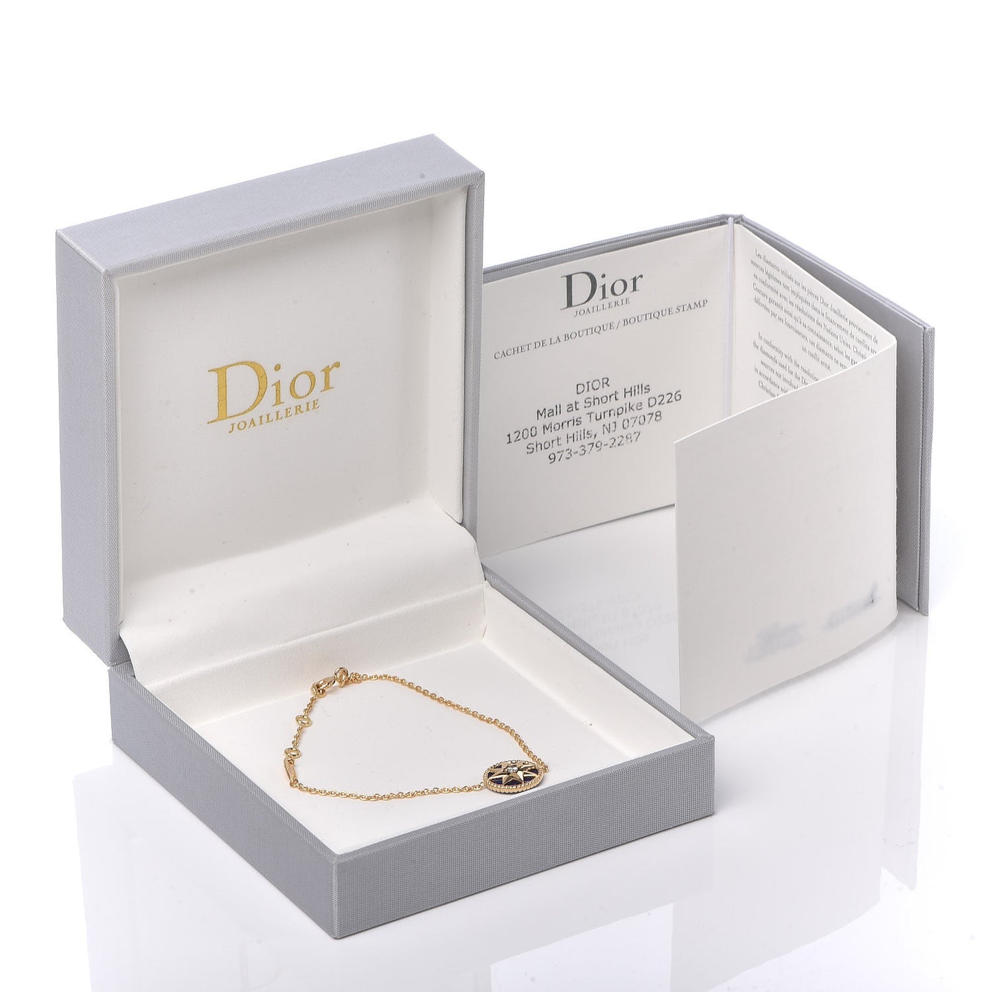 18K Yellow Gold Lapis Lazuli Diamond Rose Des Vents Bracelet