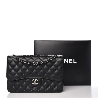 Chanel Caviar Quilted Jumbo Double Flap Black 9 of 9