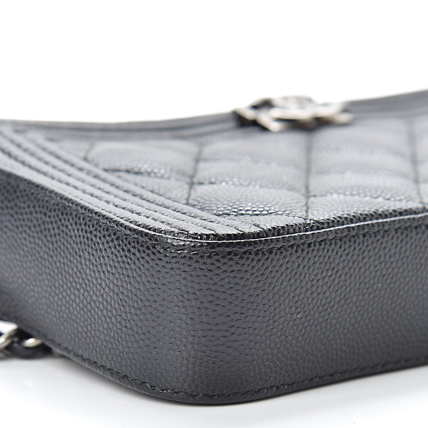 Chanel Caviar Quilted Small Boy Clutch With Chain Black 12 of 14