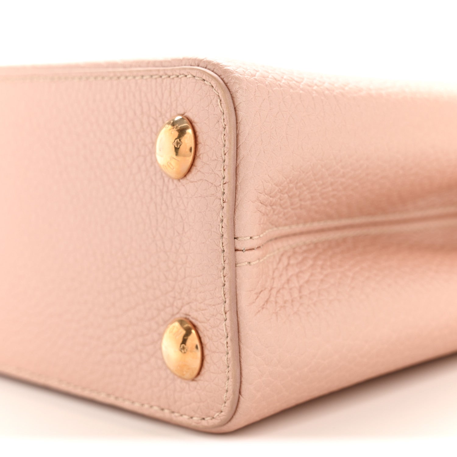 Louis Vuitton Metallic Taurillon Capucines BB Pearly Pink 9 of 10