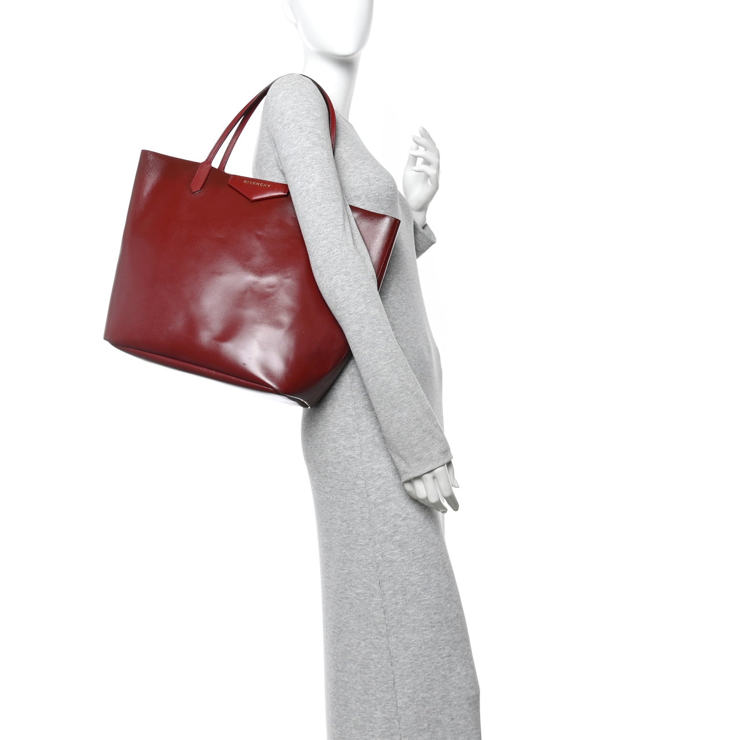 Calfskin Medium Antigona Tote Bordeaux
