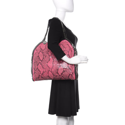 Stella McCartney Eco Python Small Falabella Tote Hot Pink 2 of 9