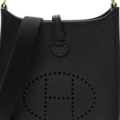 Hermes Taurillon Clemence Evelyne TPM Black 8 of 11