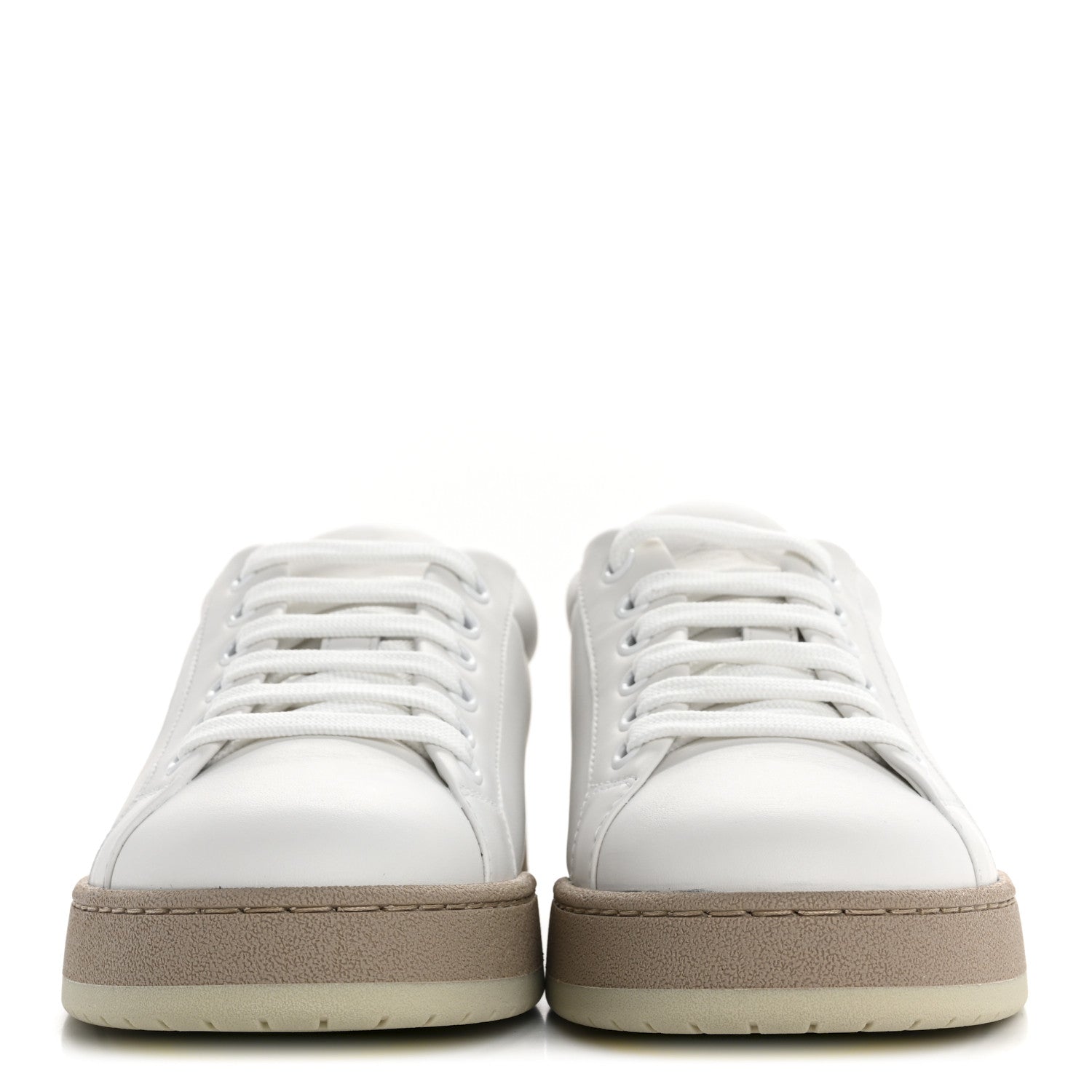 Fendi Vitello Logo Womens Low Top Sneakers 35.5 White 3 of 11