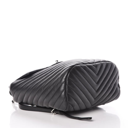 Chanel Calfskin Chevron Quilted Small Urban Spirit Backpack Black 4 of 9
