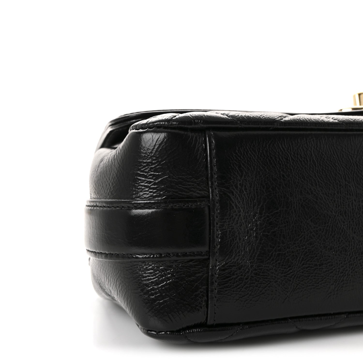 Chanel Crumpled Glazed Lambskin Quilted Small Flap Black 9 of 10