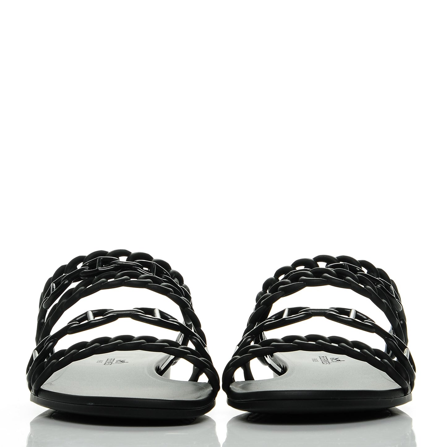 Rubber Chaine d'Ancre Nude Sandals 41 Black