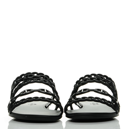 Hermes Rubber Chaine d'Ancre Nude Sandals 41 Black 2 of 7
