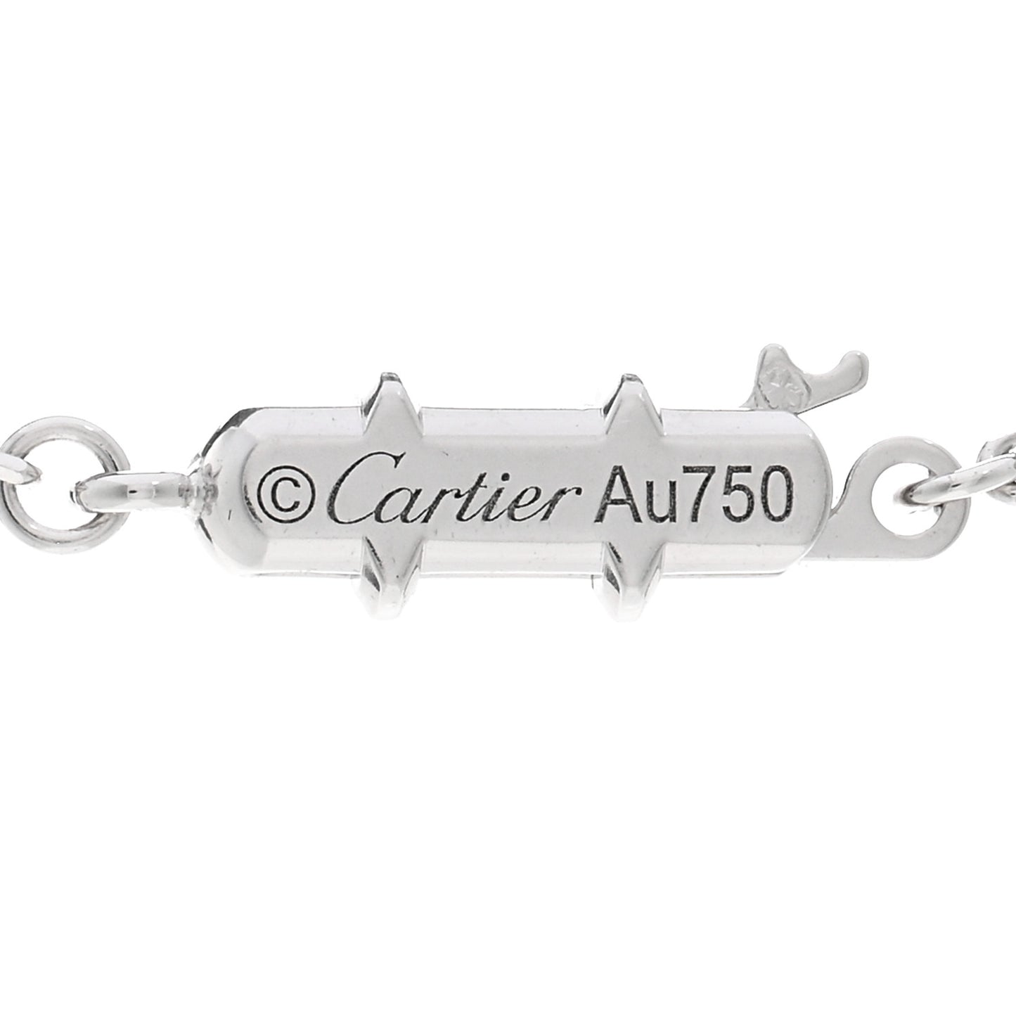 18K White Gold Diamond Small Hearts and Symbols Pendant Necklace