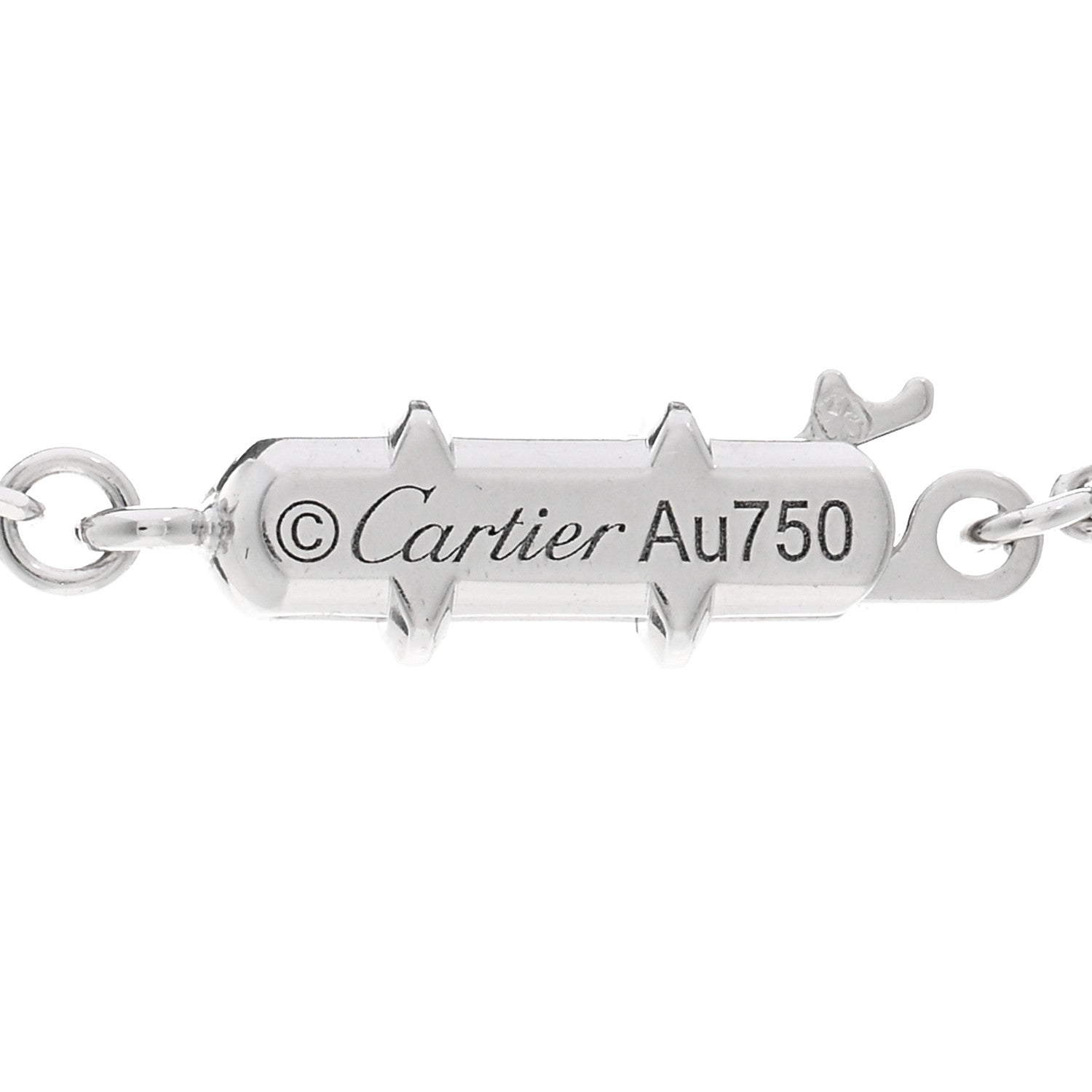 Cartier 18K White Gold Diamond Small Hearts and Symbols Pendant Necklace 4 of 4