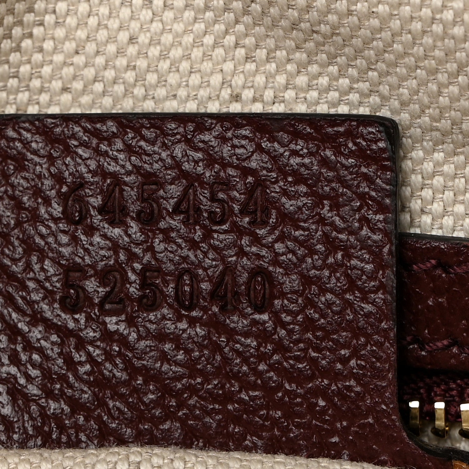 Gucci Monogram Textured Dollar Calfskin Small Horsebit 1955 Shoulder Bag Sahara Rubino Chardonnay 7 of 10