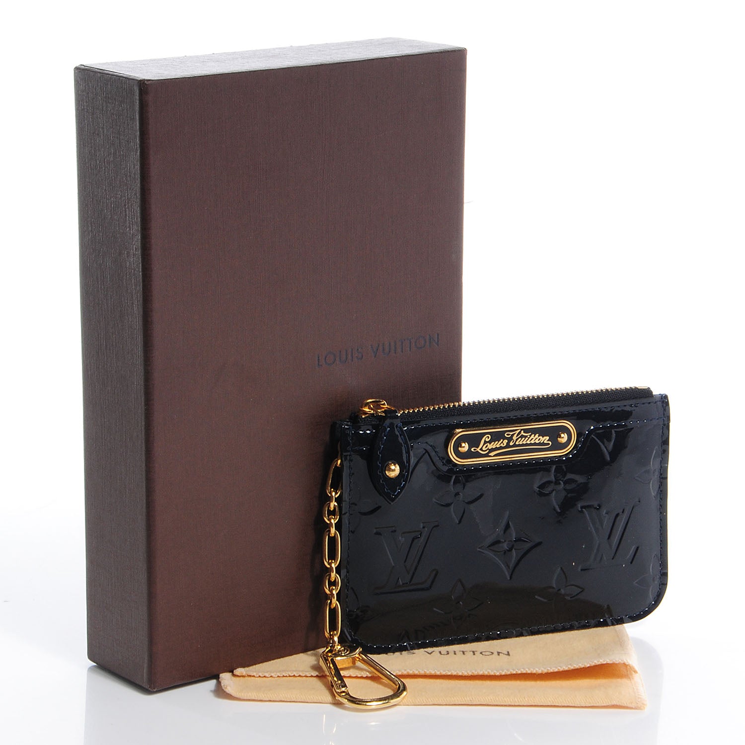 Louis Vuitton Vernis Key Pouch Blue Nuit 5 of 8