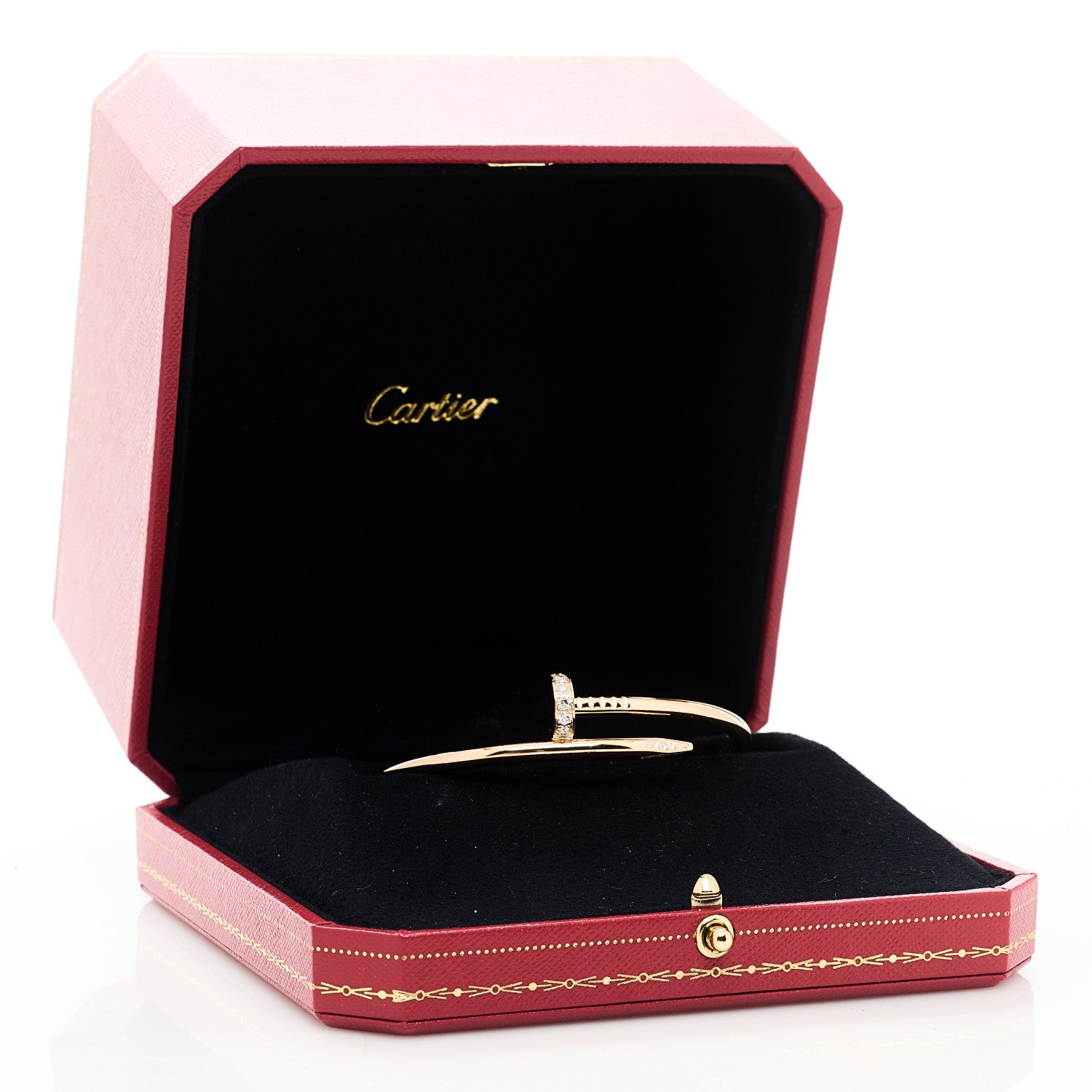 Cartier 18K Pink Gold Diamond Juste Un Clou Bracelet 17 5 of 5