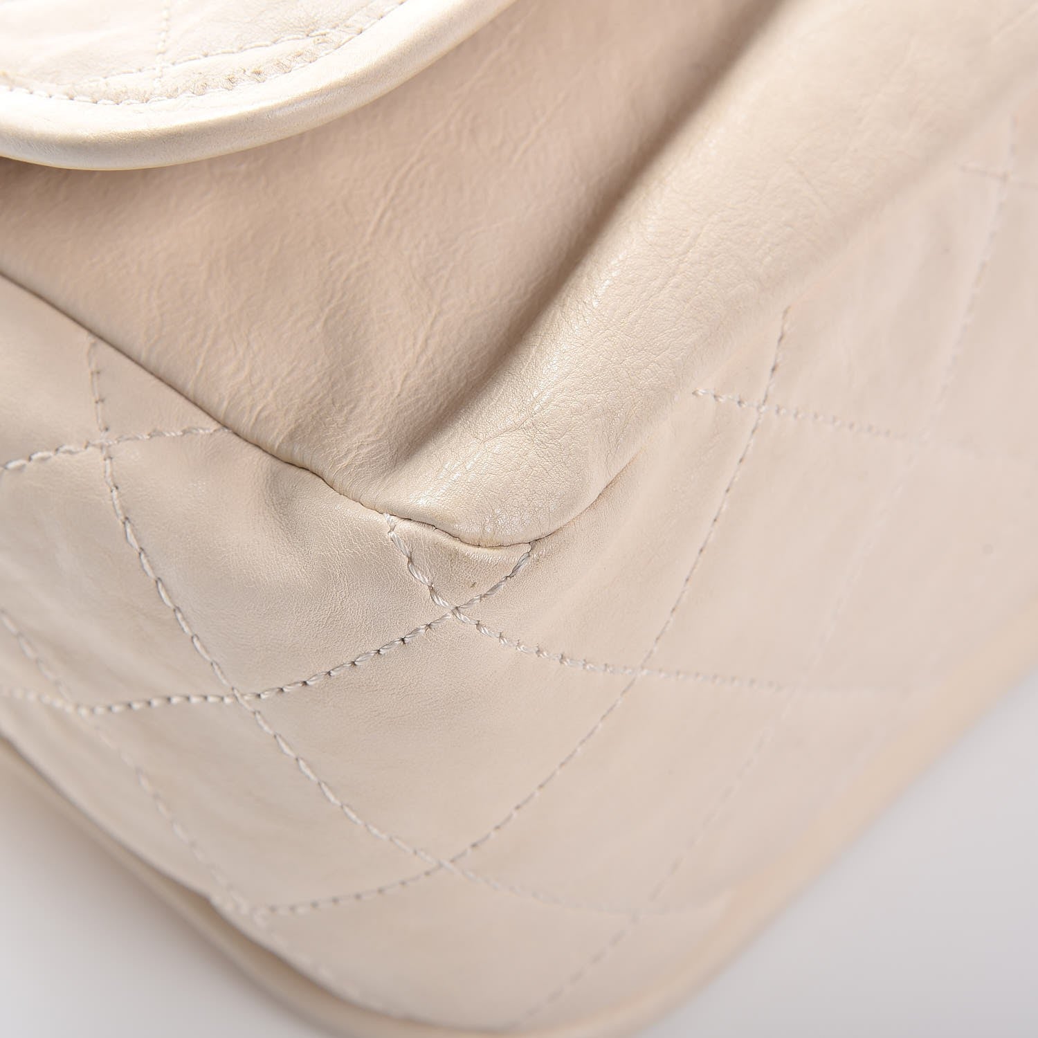 Chanel Calfskin Quilted Natural Beauty Flap Dark White 10 of 15