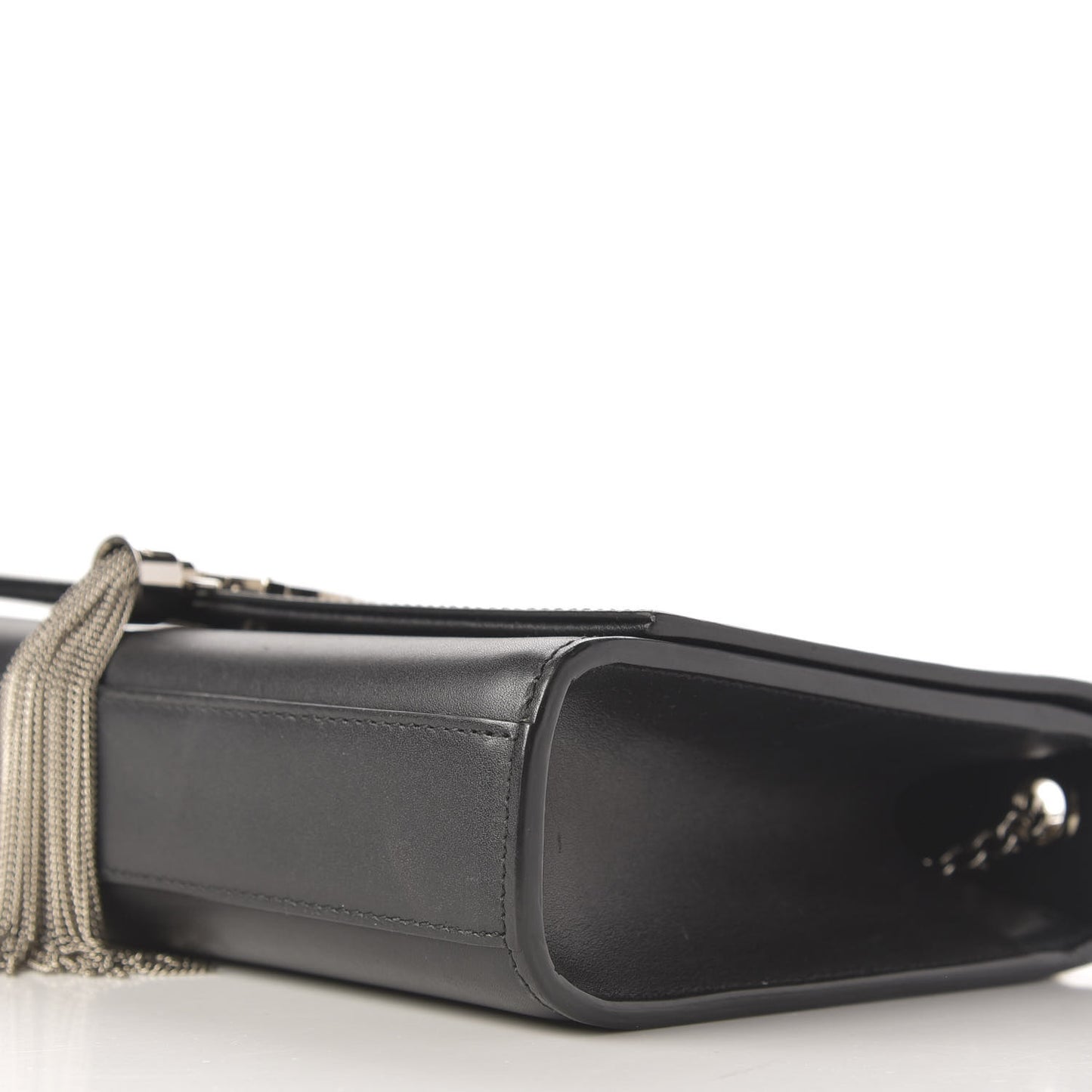 Smooth Calfskin Medium Classic Monogram Kate Tassel Satchel Black