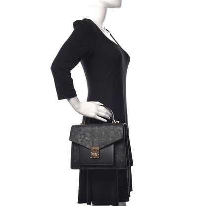 MCM Visetos Medium Patricia Satchel Black 2 of 15