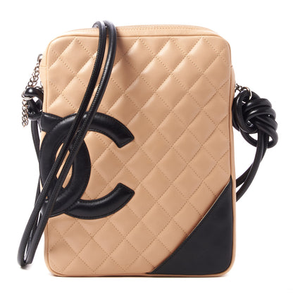 Chanel Calfskin Quilted Medium Cambon Messenger Beige Black 1 of 8