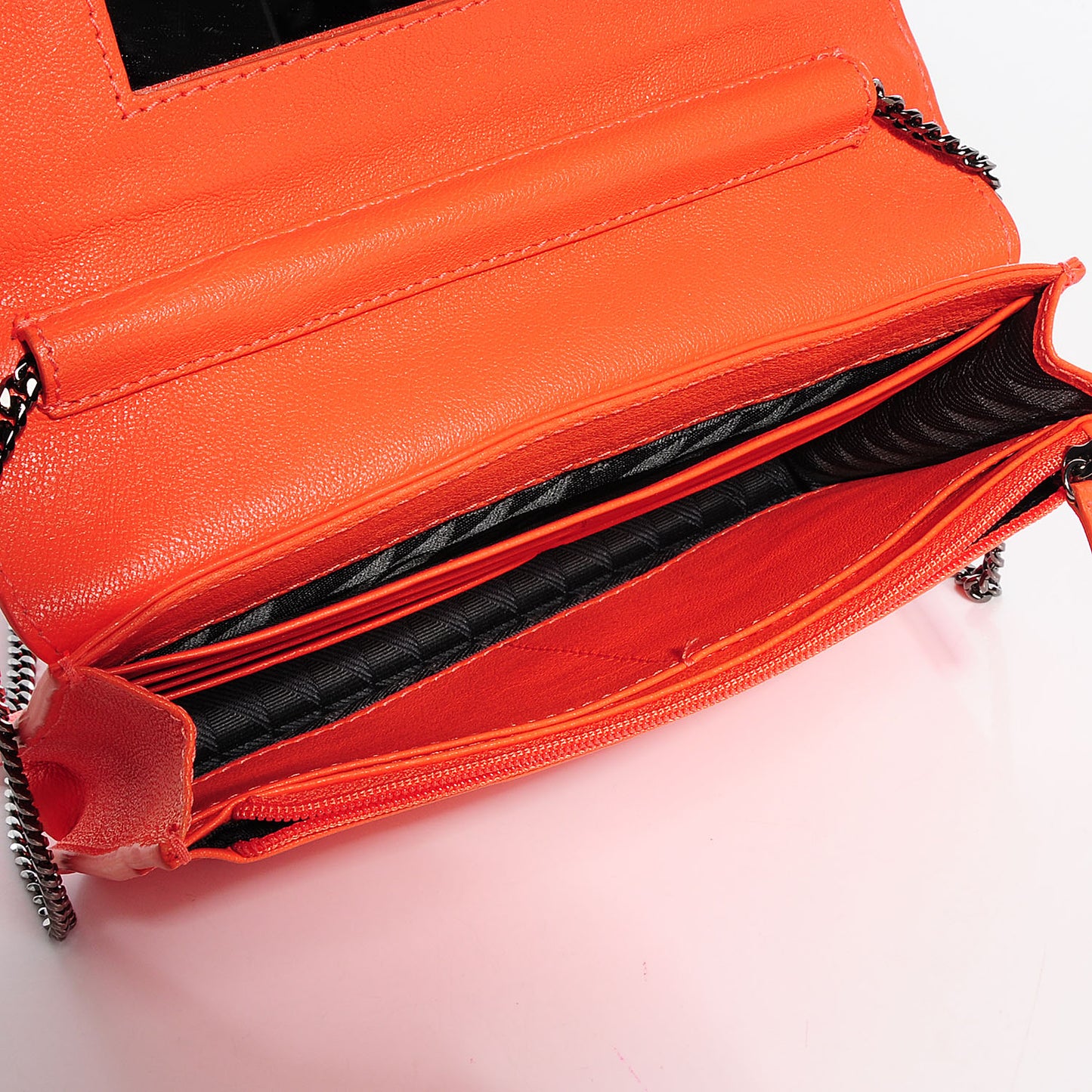 Lambskin PS1 Large Chain Wallet Grapefruit