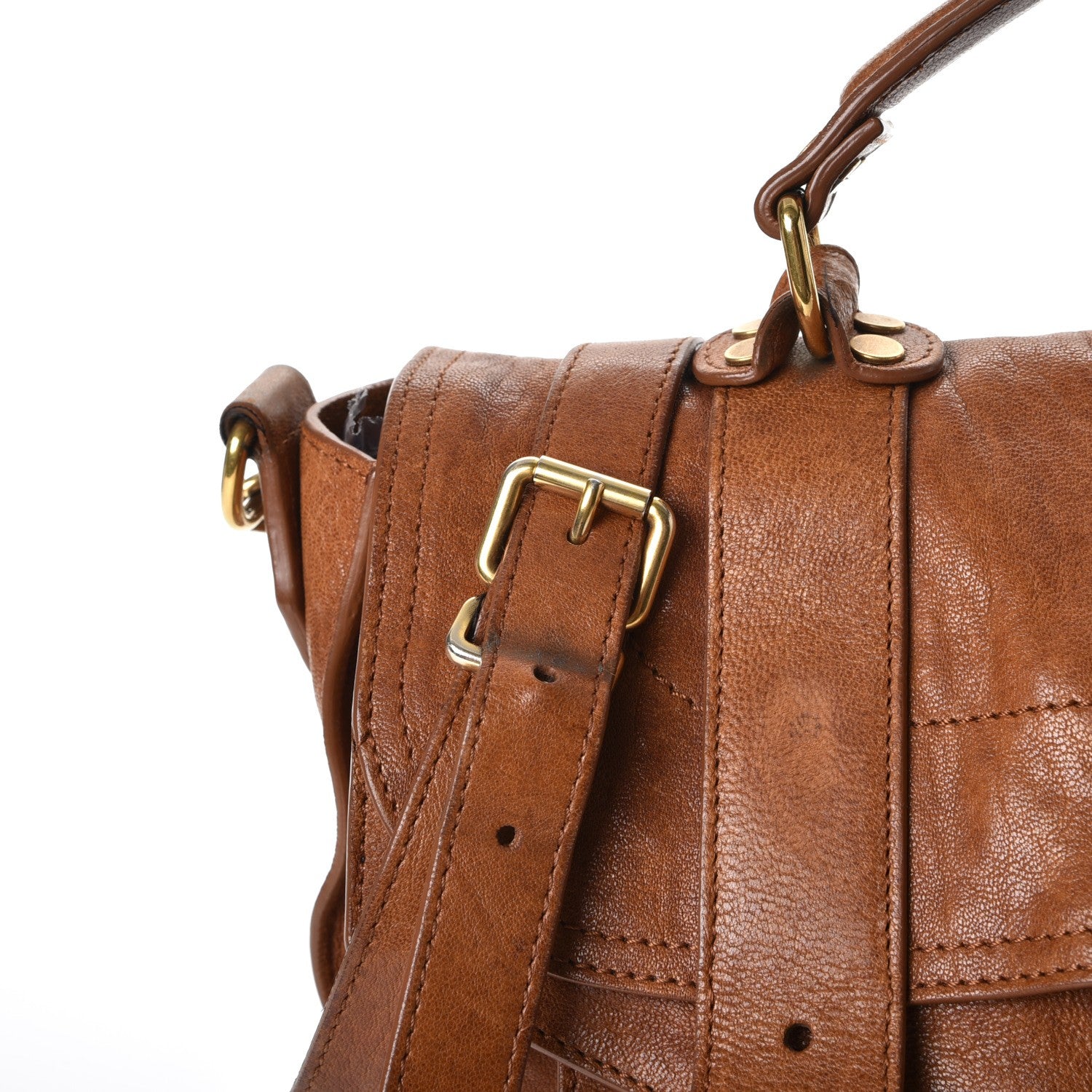 Proenza Schouler Lambskin Medium PS1 Satchel Saddle 9 of 19